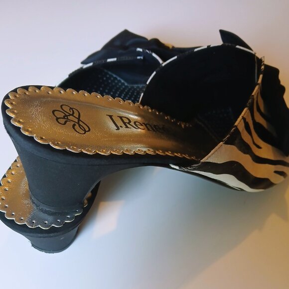 GUC J. Renee Sarika Zebra Print Heel Women's Size 11W 11W - Picture 3 of 6